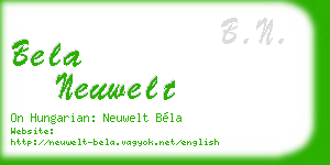 bela neuwelt business card