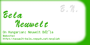 bela neuwelt business card